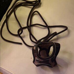 Brown Camouflage Dog Harness with Leash